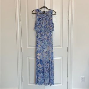 Blue maxi summer dress